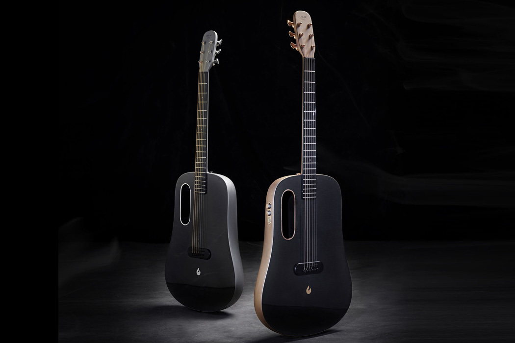 This award-winning semi-acoustic guitar is made in a single piece from carbon fiber